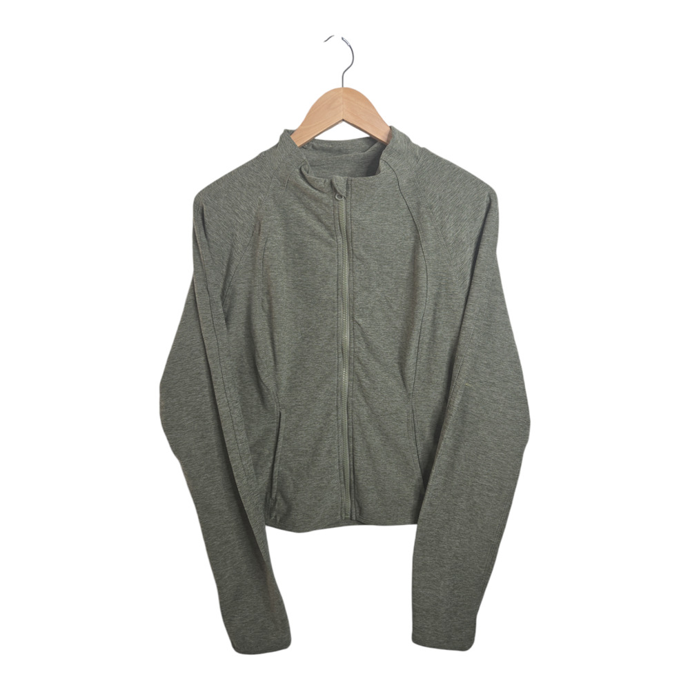 Yogalicious Women's Green Full Zip Cropped Performance Jacket XXL